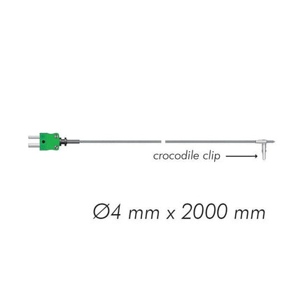 Crocodile clip and oven probe for ThermaQ®, ThermaQ® Blue, and BlueTherm® One