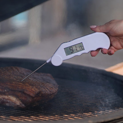 Gourmet Thermometer waterbestendige thermometer met opvouwbare meetprobe -Wit