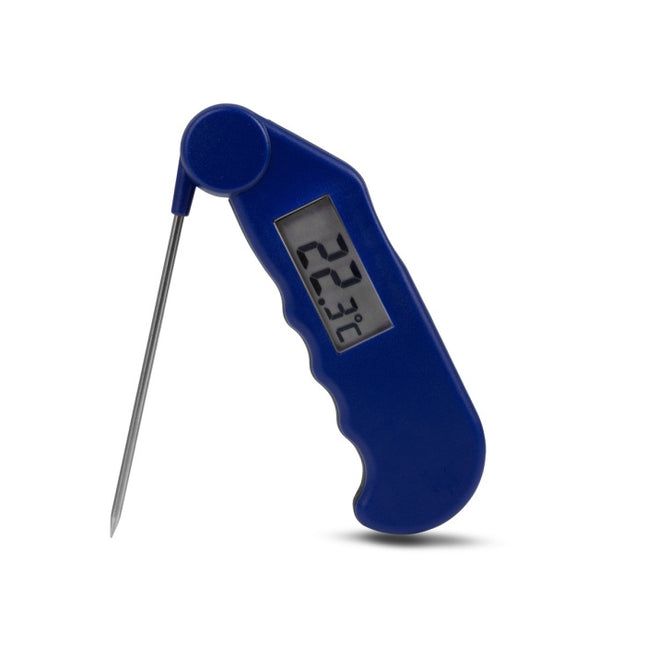 Gourmet Thermometer waterbestendige thermometer met opvouwbare meetprobe -Blauw