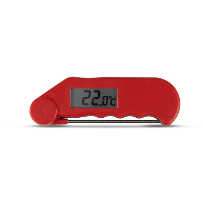 Gourmet Thermometer waterbestendige thermometer met opvouwbare meetprobe -Rood