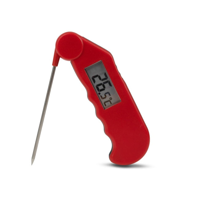Gourmet Thermometer waterbestendige thermometer met opvouwbare meetprobe -Rood