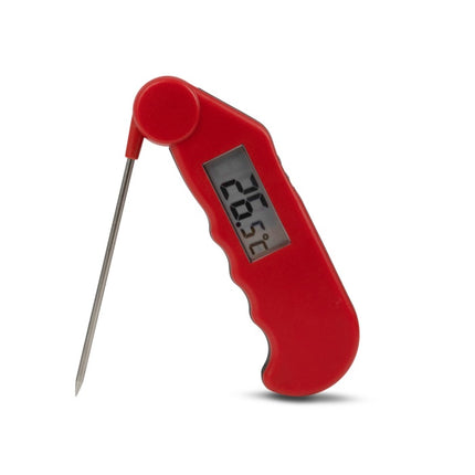 Gourmet Thermometer waterbestendige thermometer met opvouwbare meetprobe -Rood