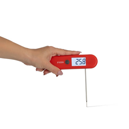 Sizzle Red | Waterproof Food Thermometer with Magnet