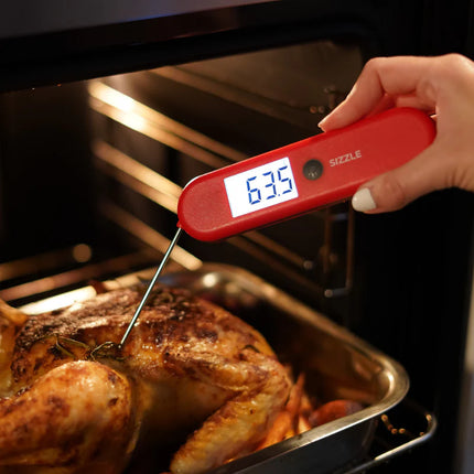 Sizzle Red | Waterproof Food Thermometer with Magnet